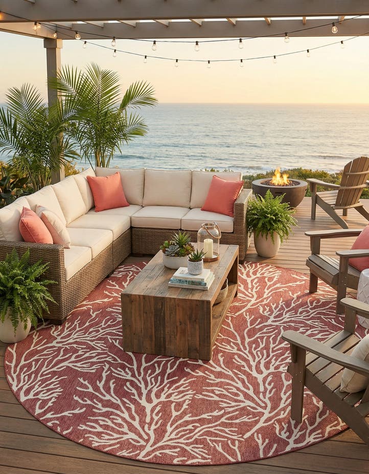 12' x 12' Easy-Clean Coastal Indoor / Outdoo...