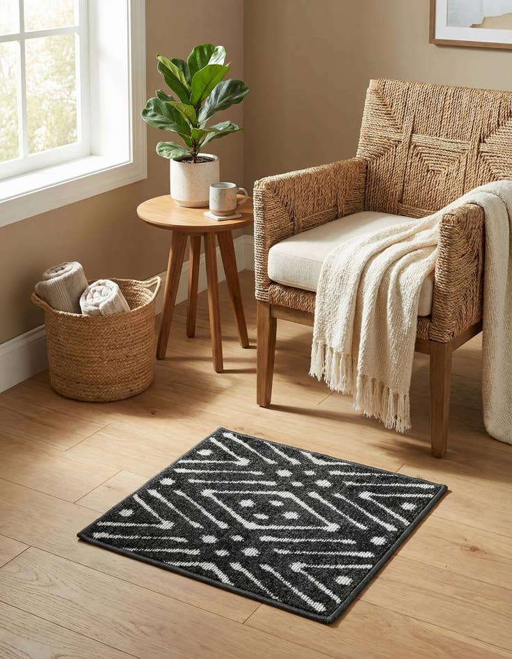 Detail image of 1' 8 x 1' 8  Washable Sabrina Soto Ella Indoor / Outdoor Sample Rug