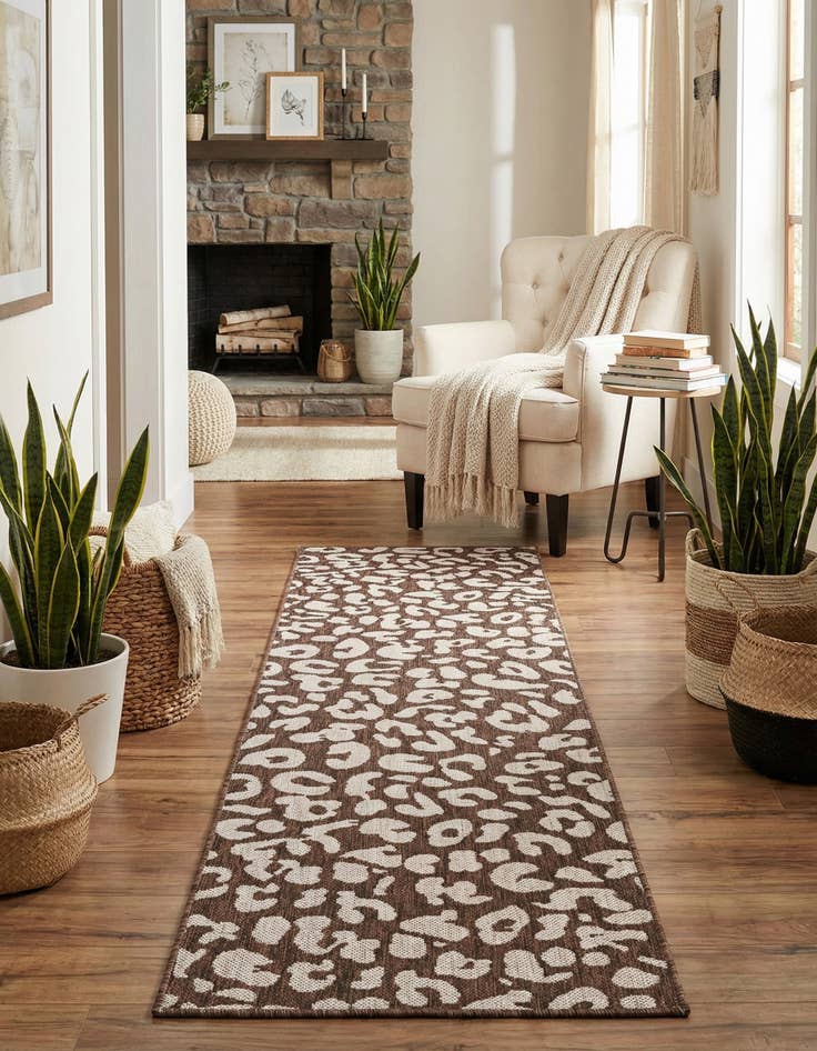 Detail image of 2' x 8'  Washable Safari Indoor / Outdoor Runner Rug
