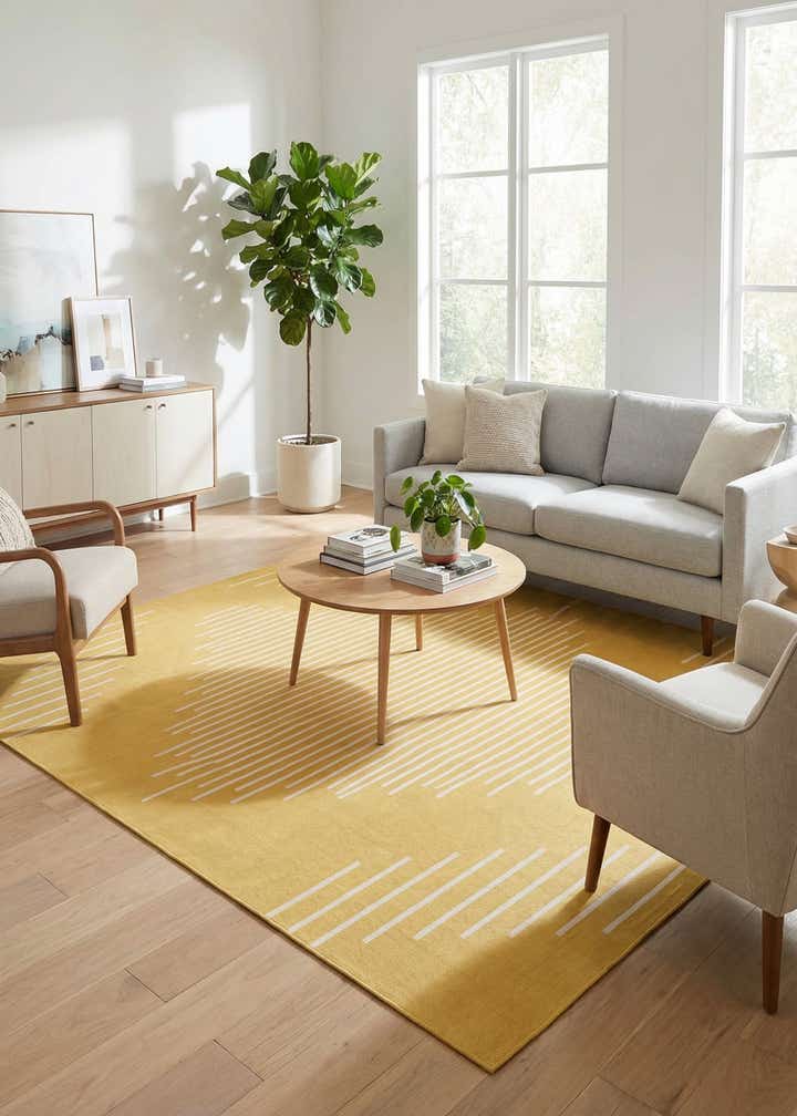 10' 8 x 10' 8 Easy-Clean Modern Indoor / Outdoor Square Rug