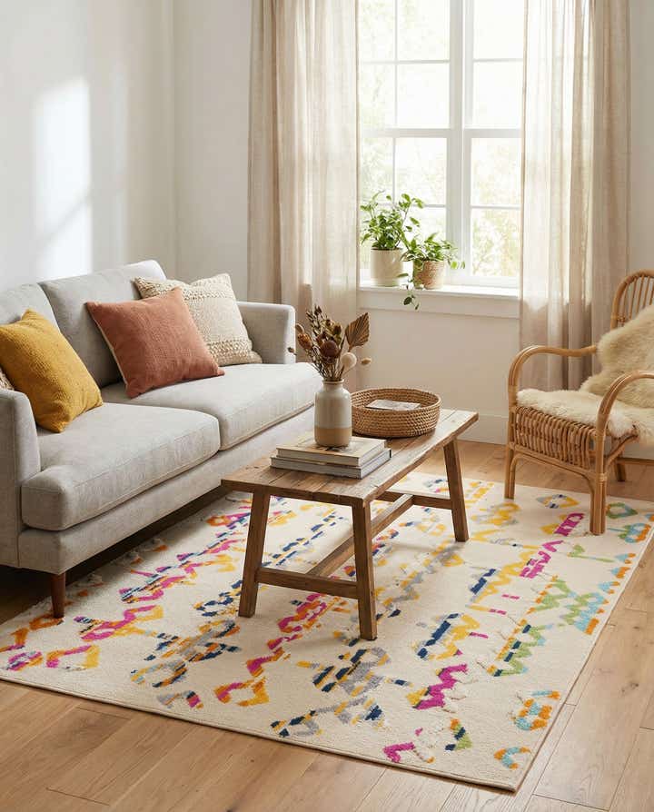 5' 3 x 7' 7 Easy-Clean Indoor / Outdoor Rug
