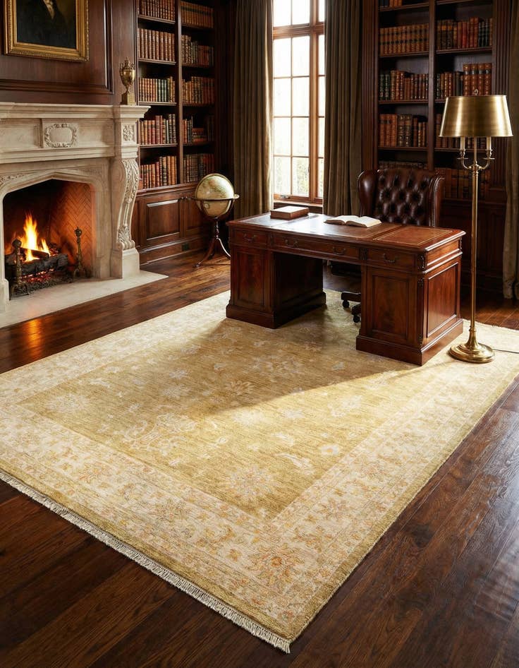 Detail image of 6' 11 x 9' 4 Ziegler Wool Rug