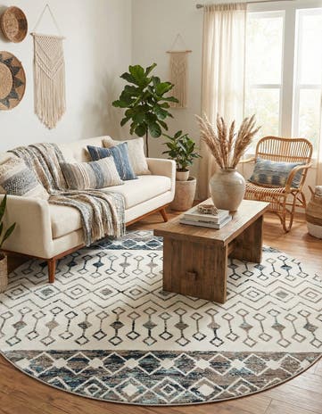 10' x 10' Moroccan Trellis Round Rug