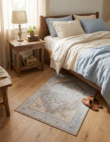 Cream Washable Timeless Rug
