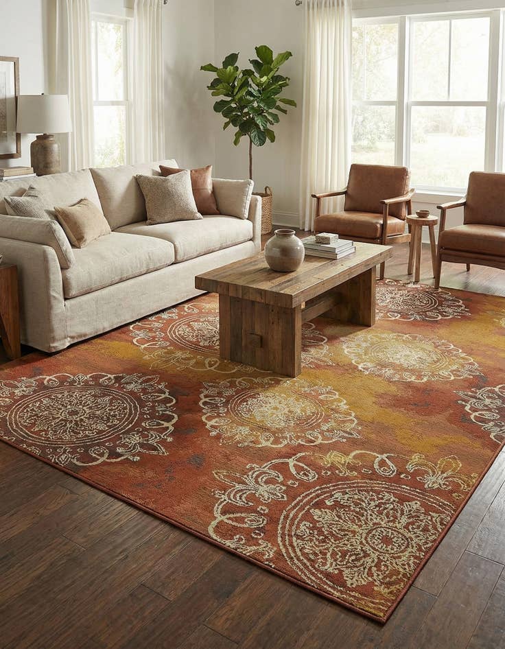 Detail image of 8' x 11' 4  Washable Modern Indoor / Outdoor Rug