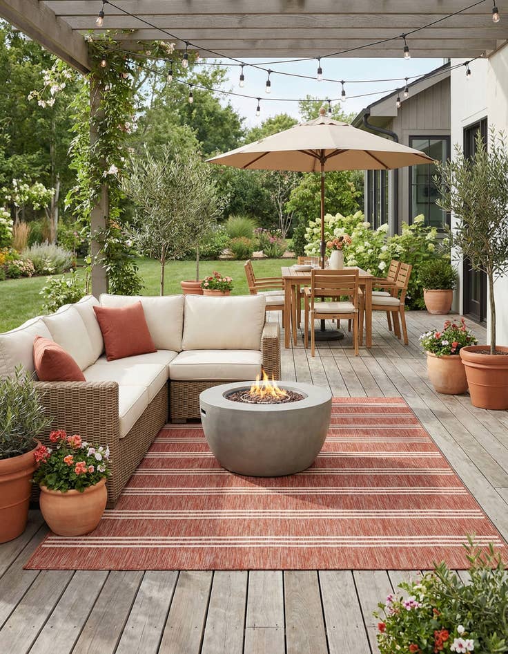 Detail image of  9' x 12'  Washable Jill Zarin Anguilla Indoor / Outdoor Rug