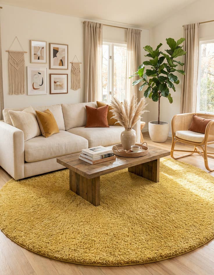 Detail image of  12' 4 x 12' 4 Everyday Shag Round Rug