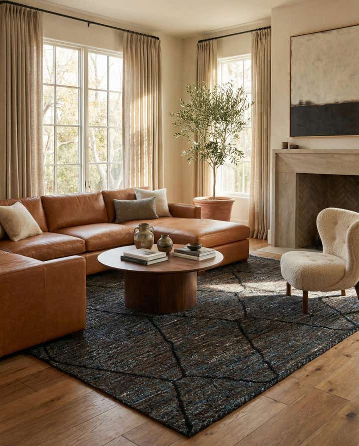 6' 1 x 9' 1 Hand Knotted Moroccan Wool Rug