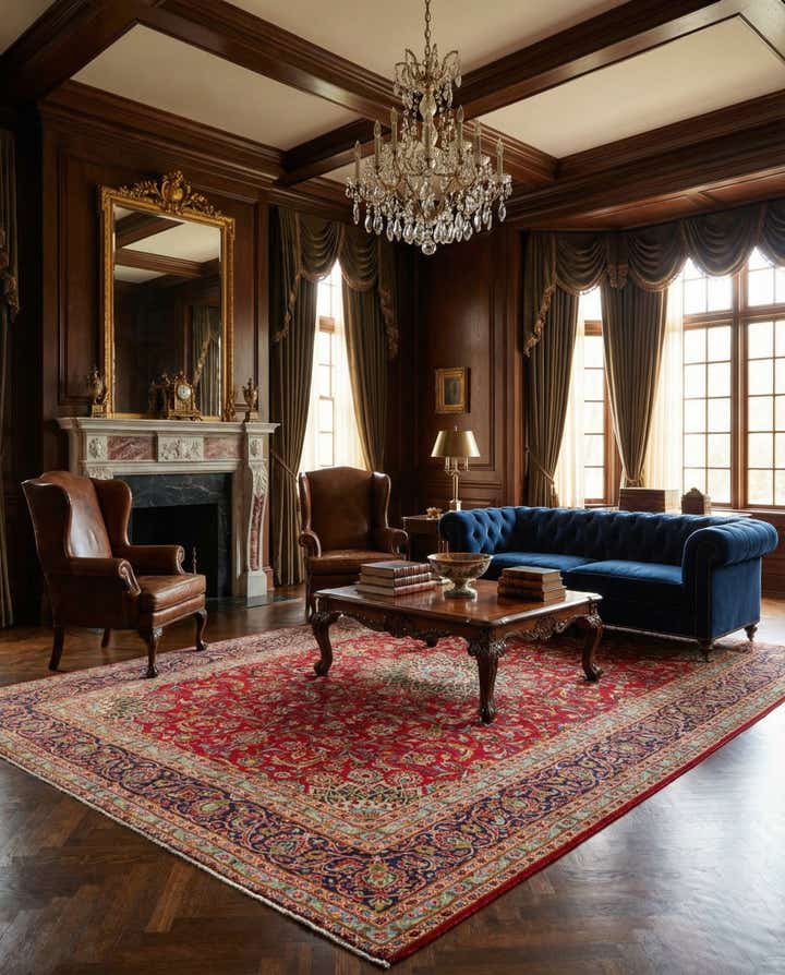 9' 8 x 13' 3 Hand Knotted Kashmar Persian Wool Rug