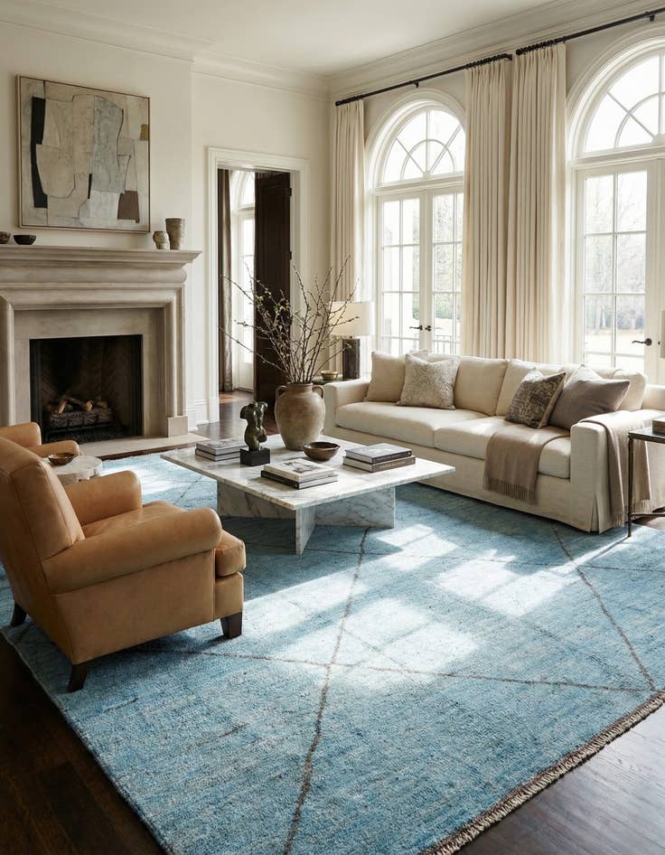 Detail image of 11' 7 x 15' 4 Hand Knotted Moroccan Wool Rug