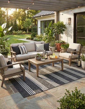 10' 8 x 10' 8 Easy-Clean Jill Zarin Anguilla Indoor / Outdoor Square Rug