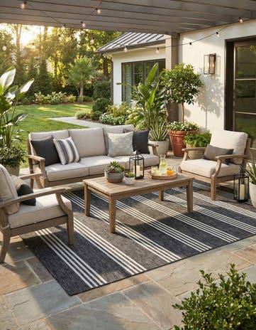 10' 8 x 10' 8 Easy-Clean Jill Zarin Anguilla Indoor / Outdoor Square Rug