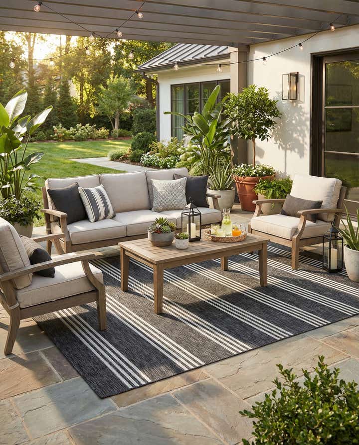 10' 8 x 10' 8 Easy-Clean Jill Zarin Anguilla Indoor / Outdoor Square Rug