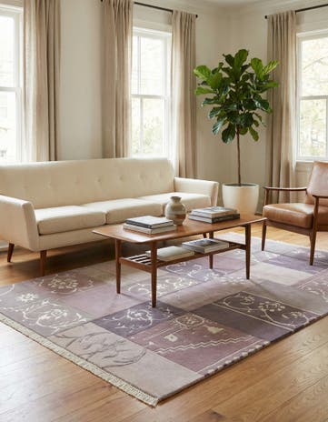 4' 7 x 6' 9 Hand Knotted Darya Wool Rug