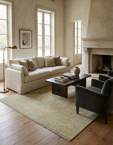5' 8 x 9' 2 Hand Knotted Over-Dyed Ziegler Wool Rug