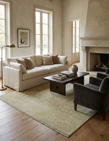 5' 8 x 9' 2 Hand Knotted Over-Dyed Ziegler Wool Rug