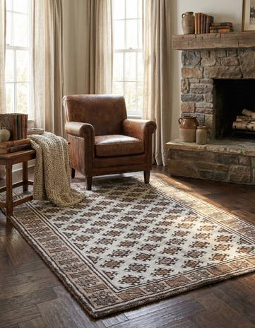 4' 3 x 6' 2 Hand Knotted Balouch Persian Wool Rug