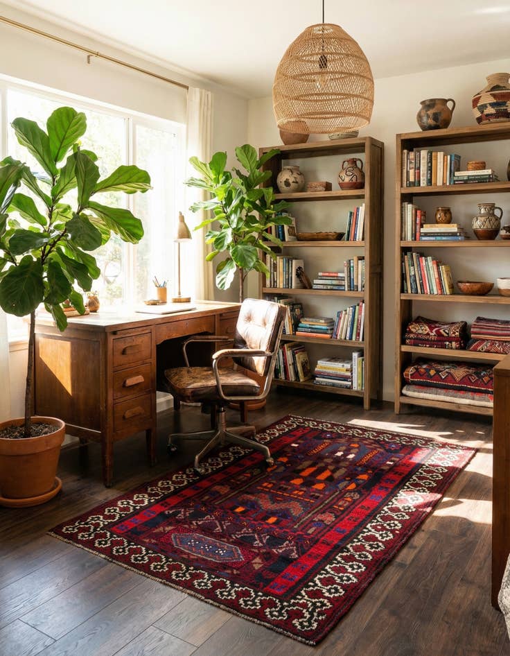 Detail image of 2' 10 x 4' 7  Hand Knotted Balouch Persian Wool Rug