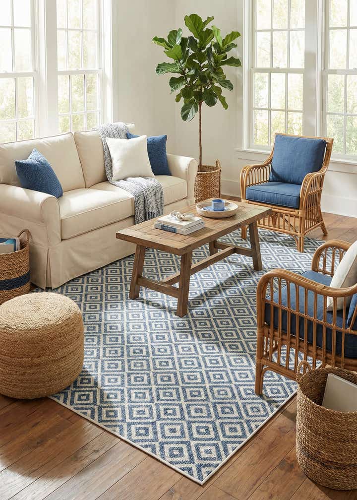 6' x 9' Easy-Clean Jill Zarin Costa Rica Indoor / Outdoor Rug