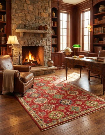 6' 6 x 9' 10 Hand Knotted Kazak Rug