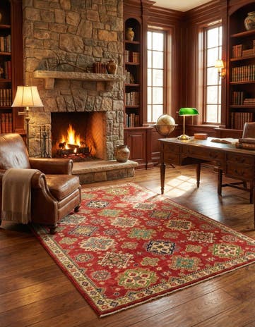 6' 6 x 9' 10 Hand Knotted Kazak Rug