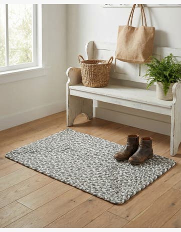 2' x 3' 1 Handmade Braided Chindi Rug