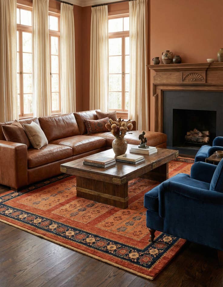 Detail image of 5' 4 x 7' 9 Luribaft Wool Rug