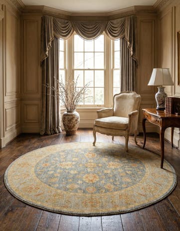 6' 6 x 6' 7 Kaizar Wool Round Rug