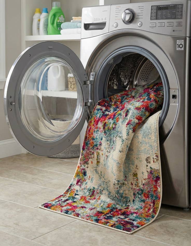 Detail image of 2' 7 x 12'  Washable Spectrum Runner Rug