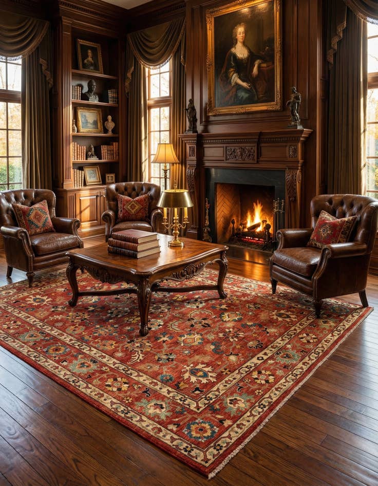 Detail image of  7' 5 x 9' 5 Sara Wool Rug