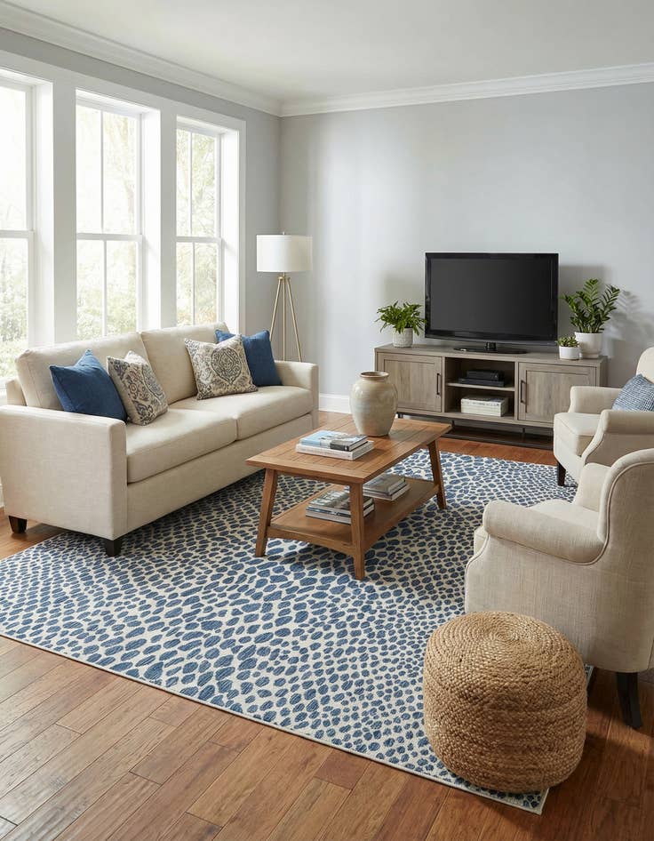 Detail image of 10' 8 x 10' 8 Easy-Clean Jill Zarin Cape Town Indoor / Outdoor Square Rug