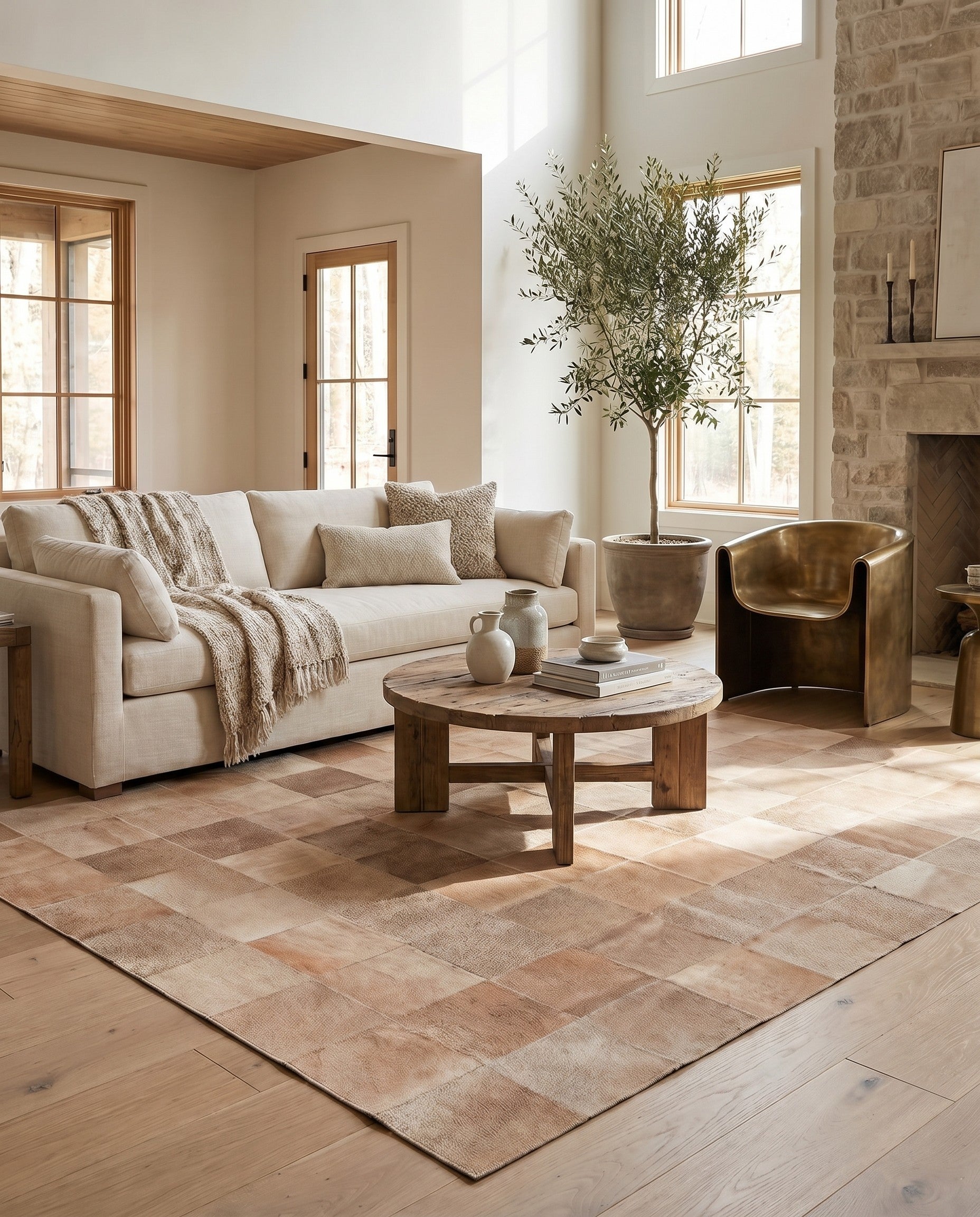 5' 1 x 8' Cowhide Rug