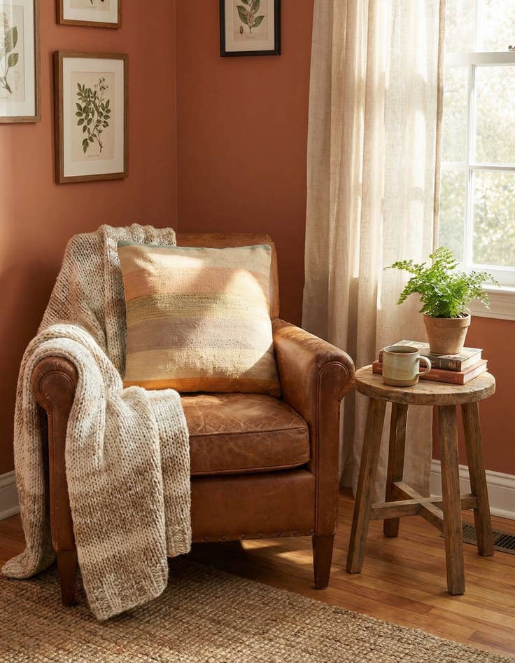 Detail image of  1' 6 x 1' 7  Hand Woven Pillow Wool Square Rug