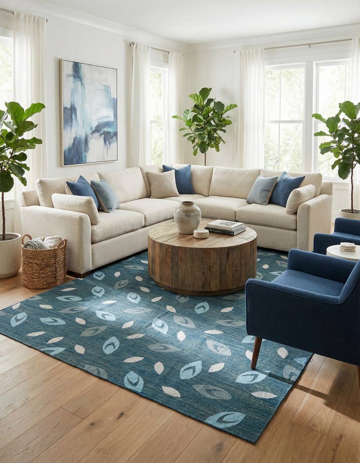 Detail image of 5' 10 x 8' 5  Hand Woven Kilim Modern Rug