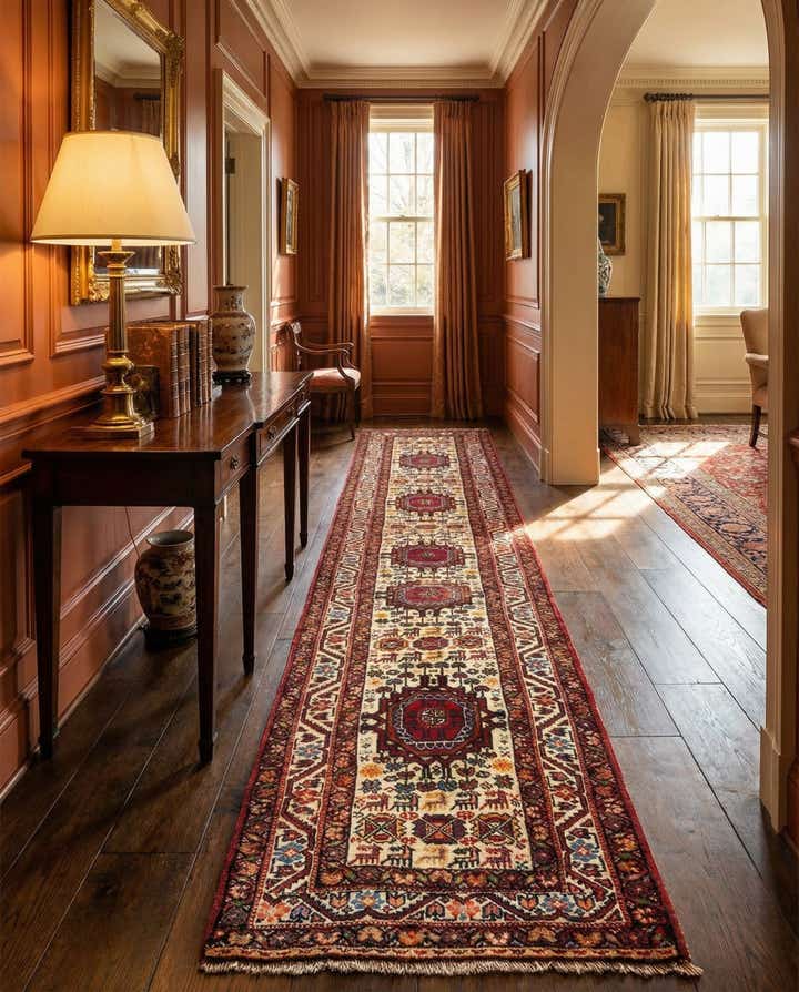 2' 7 x 14' 10 Gutchan Wool Runner Rug