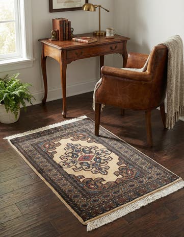 2' 6 x 4' 3 Hand Knotted Bokhara Rug