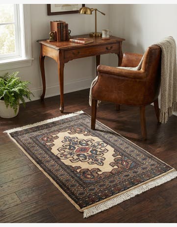 2' 6 x 4' 3 Hand Knotted Bokhara Rug