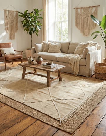 5' 10 x 7' 10 Hand Knotted Moroccan Wool Rug
