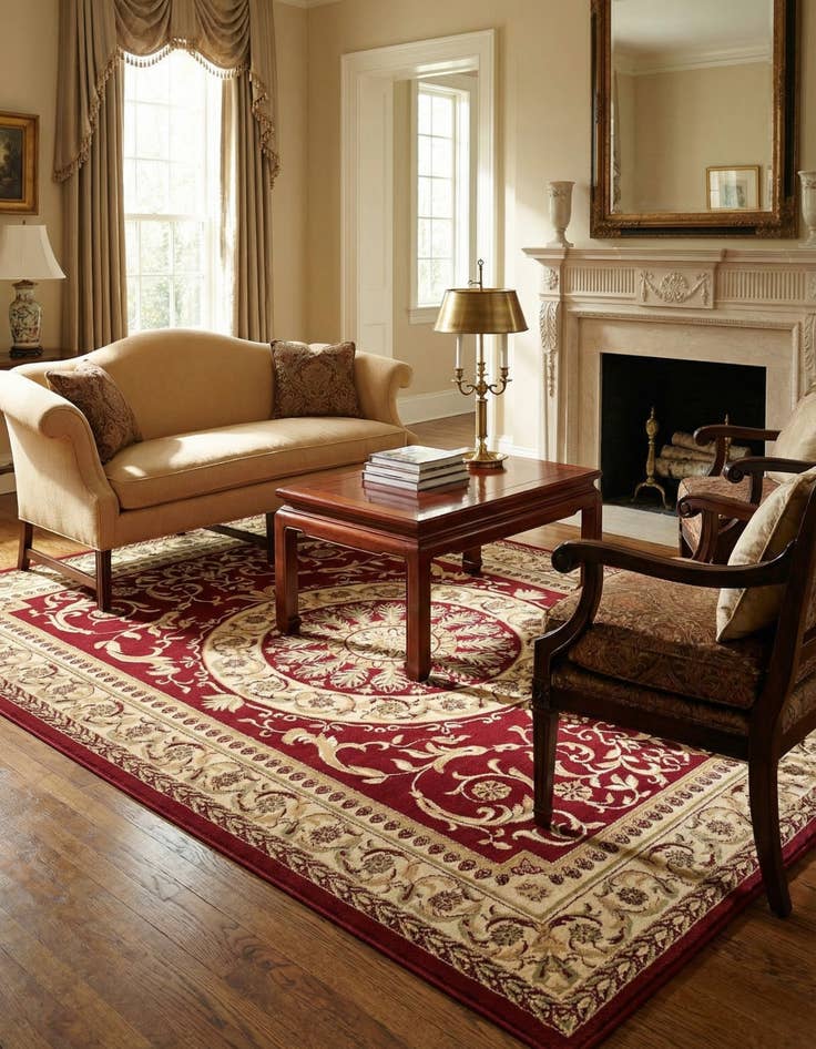 Detail image of 9' x 12' Classic Aubusson Rug