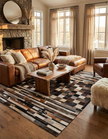 5' 1 x 8' Cowhide Rug