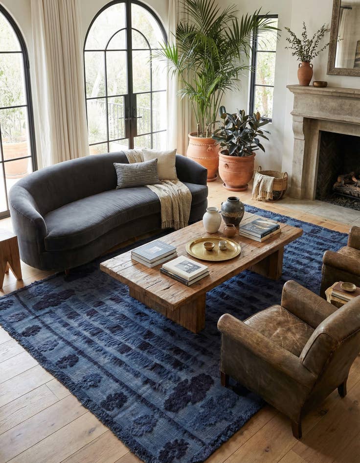 Detail image of  6' 3 x 10' 4  Hand Knotted Darya Wool Rug