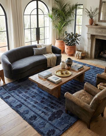6' 3 x 10' 4 Hand Knotted Darya Wool Rug