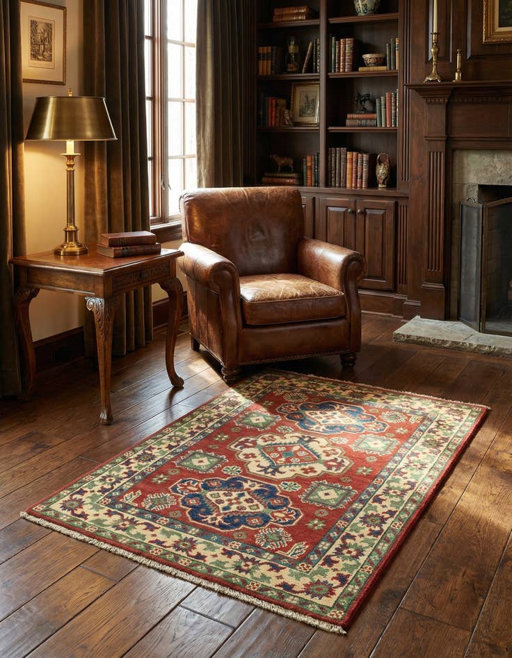 Detail image of 2' 9 x 4' 1  Hand Knotted Kazak Rug