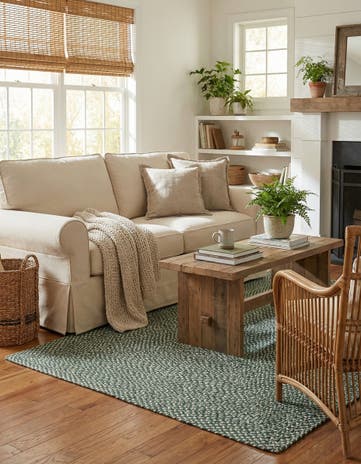 5' 1 x 8' Handmade Tweed Braided Jute Rug