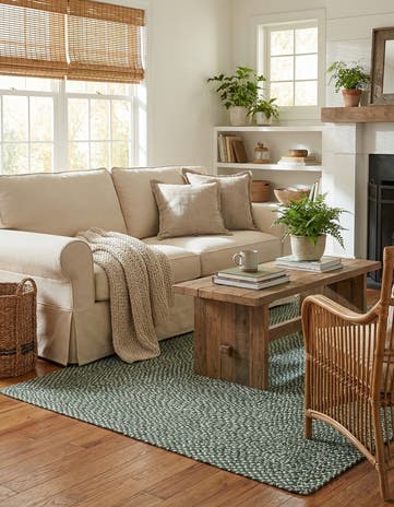 5' 1 x 8' Handmade Tweed Braided Jute Rug