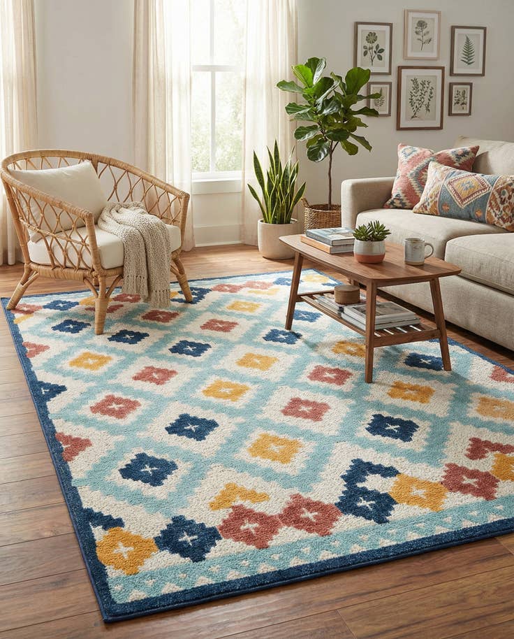 Detail image of 6' x 9' Easy-Clean Belize Indoor / Outdoor Rug