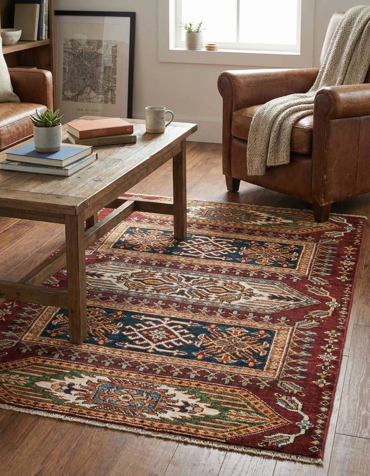 Detail image of  3' x 4'  Hand Knotted Kazak Oriental Rug