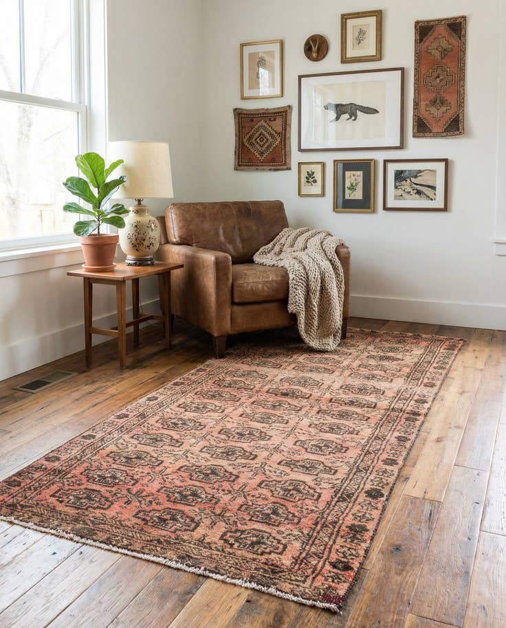 Detail image of 2' 9 x 6' 2 Hand Knotted Ultra Vintage Persian Wool Runner Rug