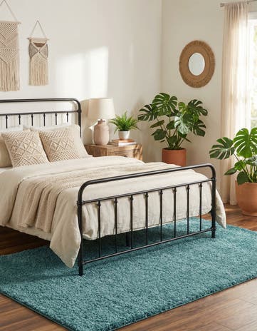 5' 3 x 8' Soft Solid Shag Rug