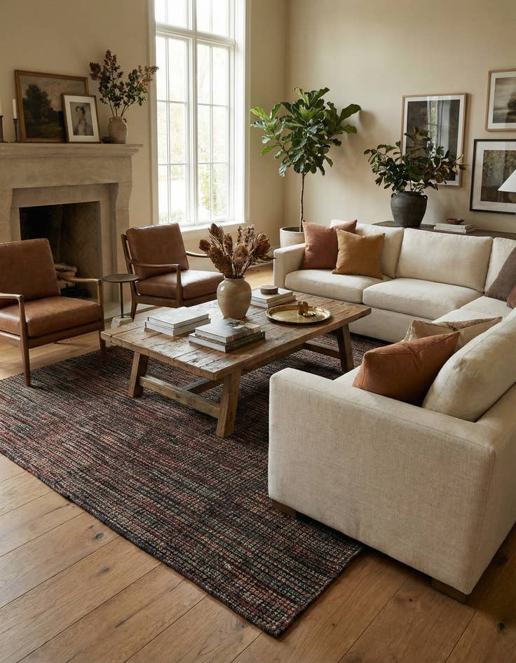 Detail image of 7' 10 x 10'  Hand Knotted Darya Wool Rug